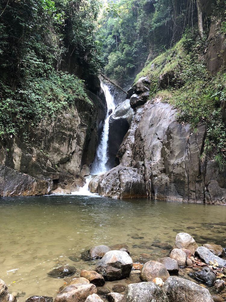 Chiling Waterfall is a stunning place to go hiking in Selangor.